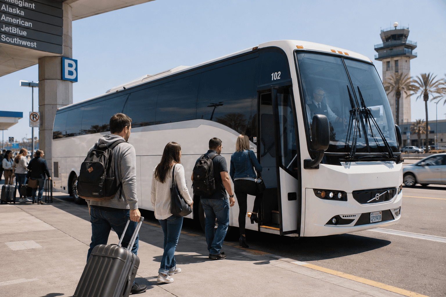 BUR transportation charter bus service at Hollywood Burbank Airport