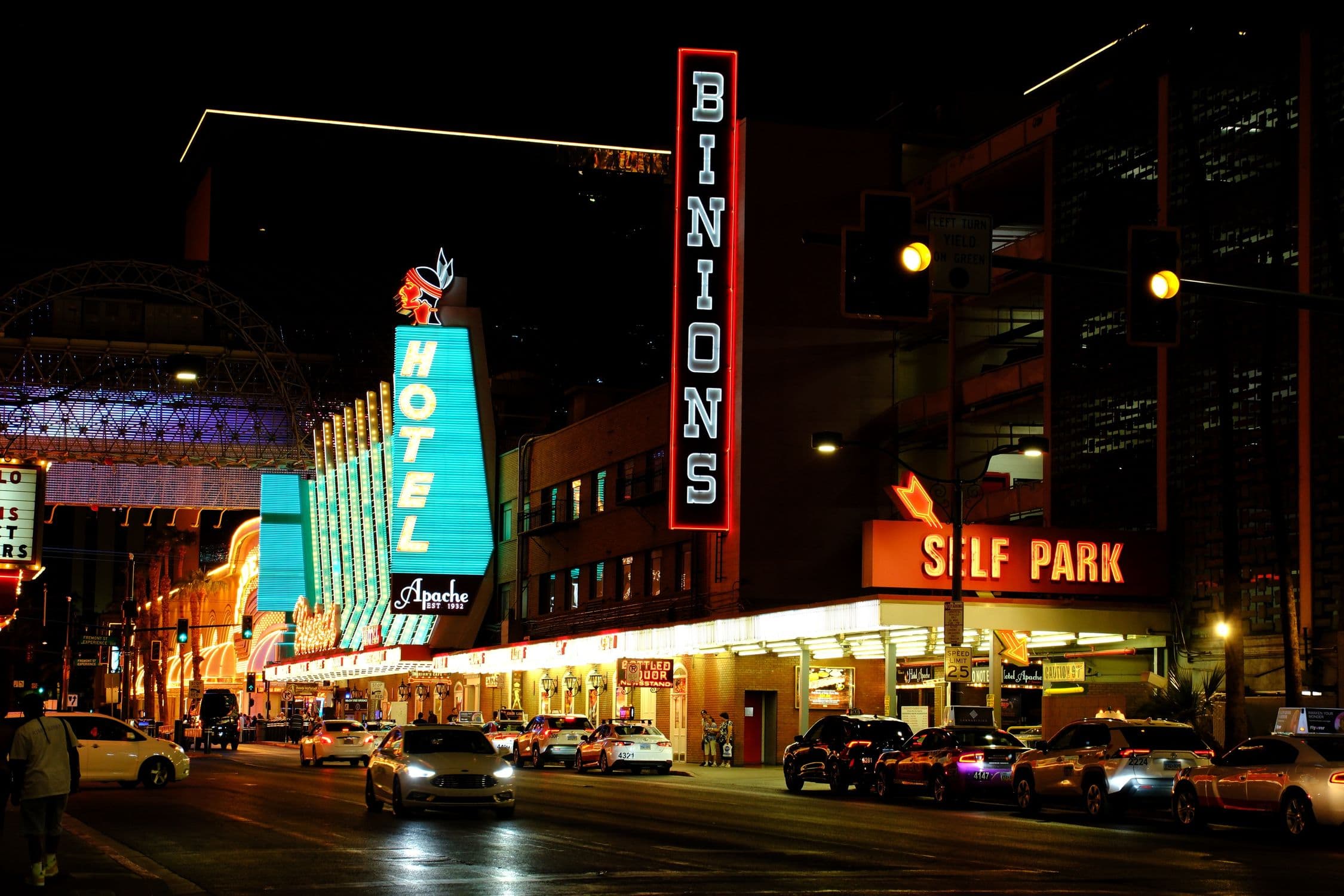 Fremont Street Experience — Las Vegas destination for charter bus travelers from Los Angeles