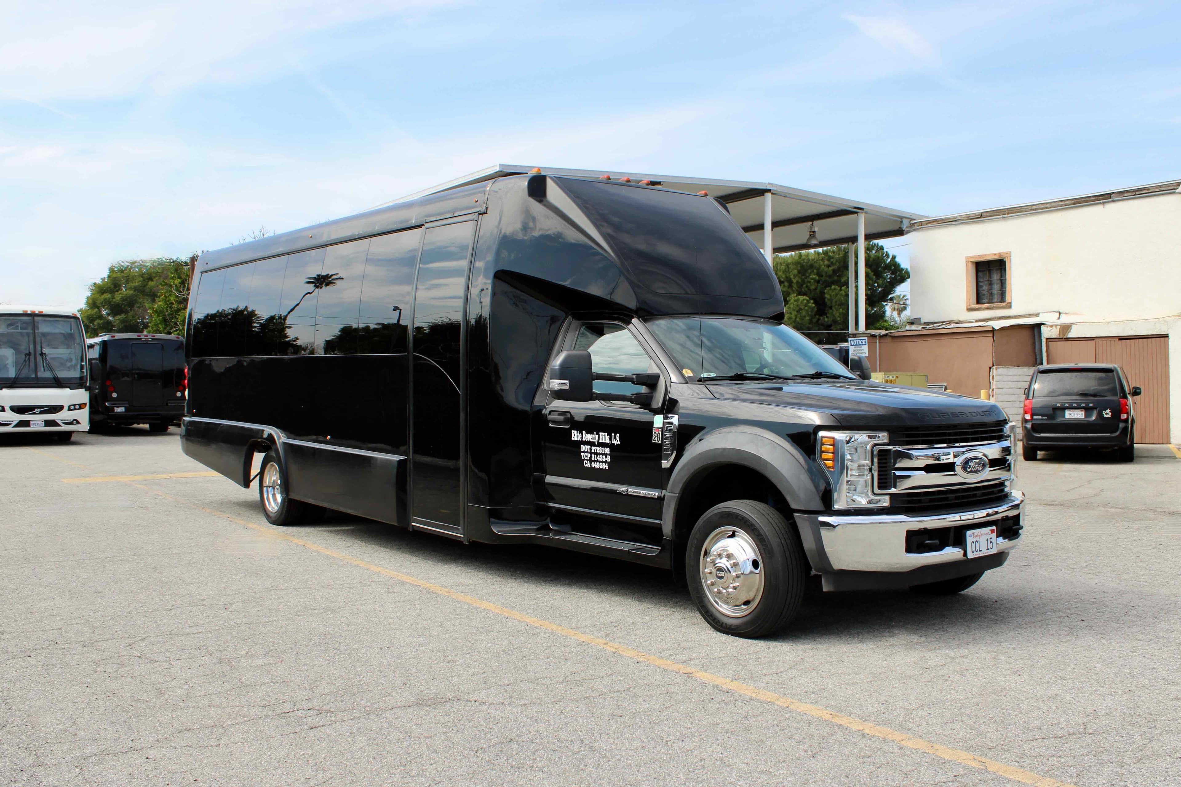 Elite BHLS 28-passenger mini coach — exterior view