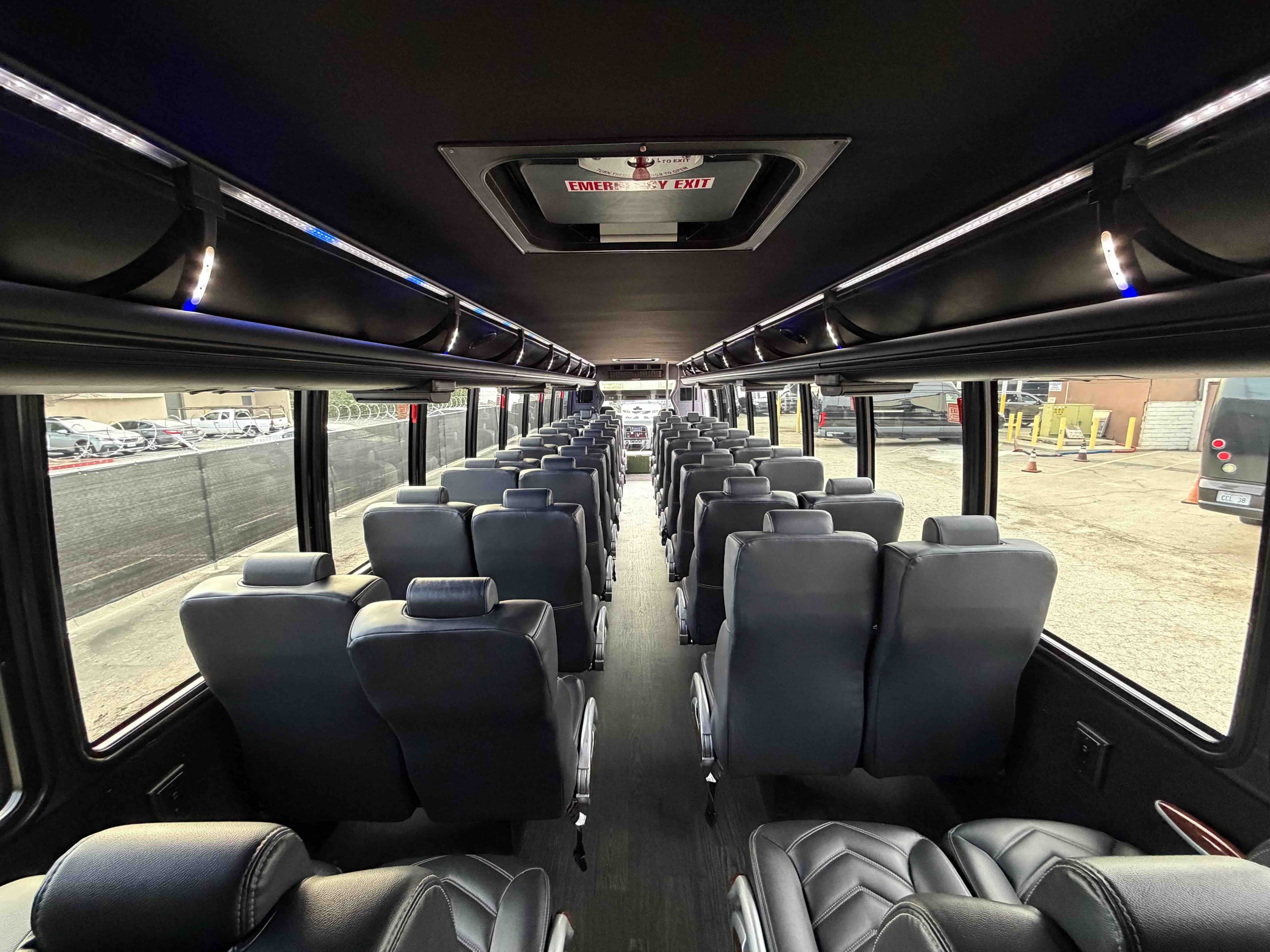 Elite BHLS 46-passenger executive mini coach — passenger area