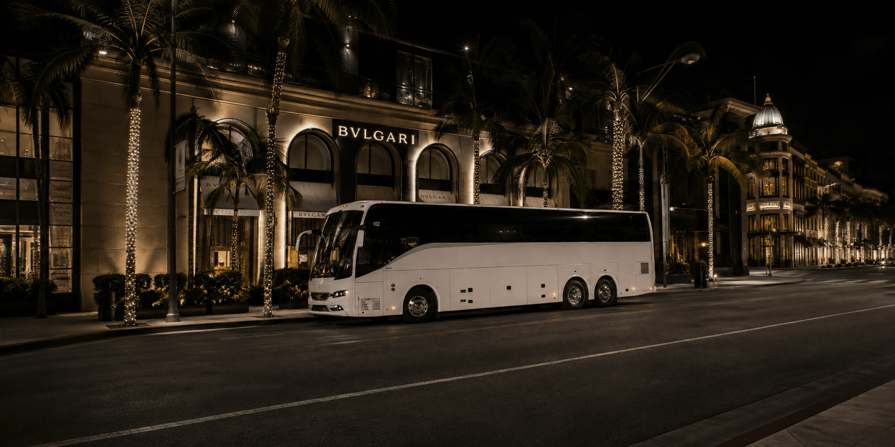 Elite BHLS full-size motorcoach for group transportation in Los Angeles